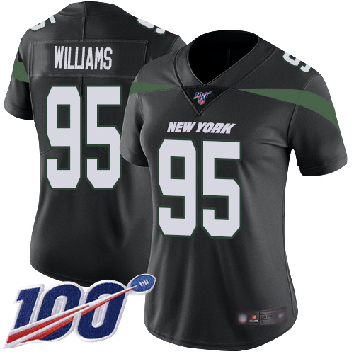 New York Jets Limited Black Women Quinnen Williams Alternate Jersey NFL Football #95 100th Season Vapor Untouchable->women nfl jersey->Women Jersey